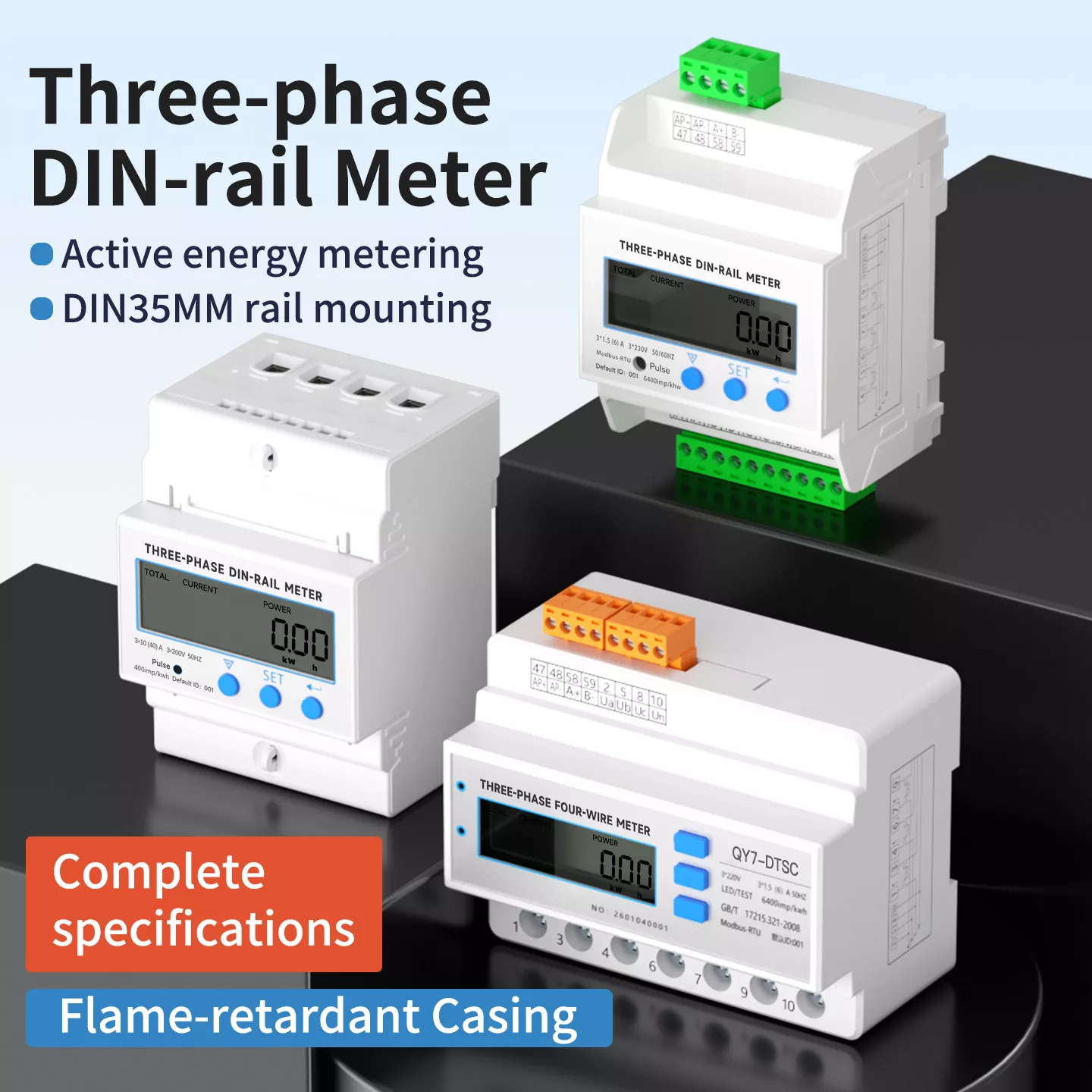 Trefas 4p Din Rail Transformator Multifunktionsmätare