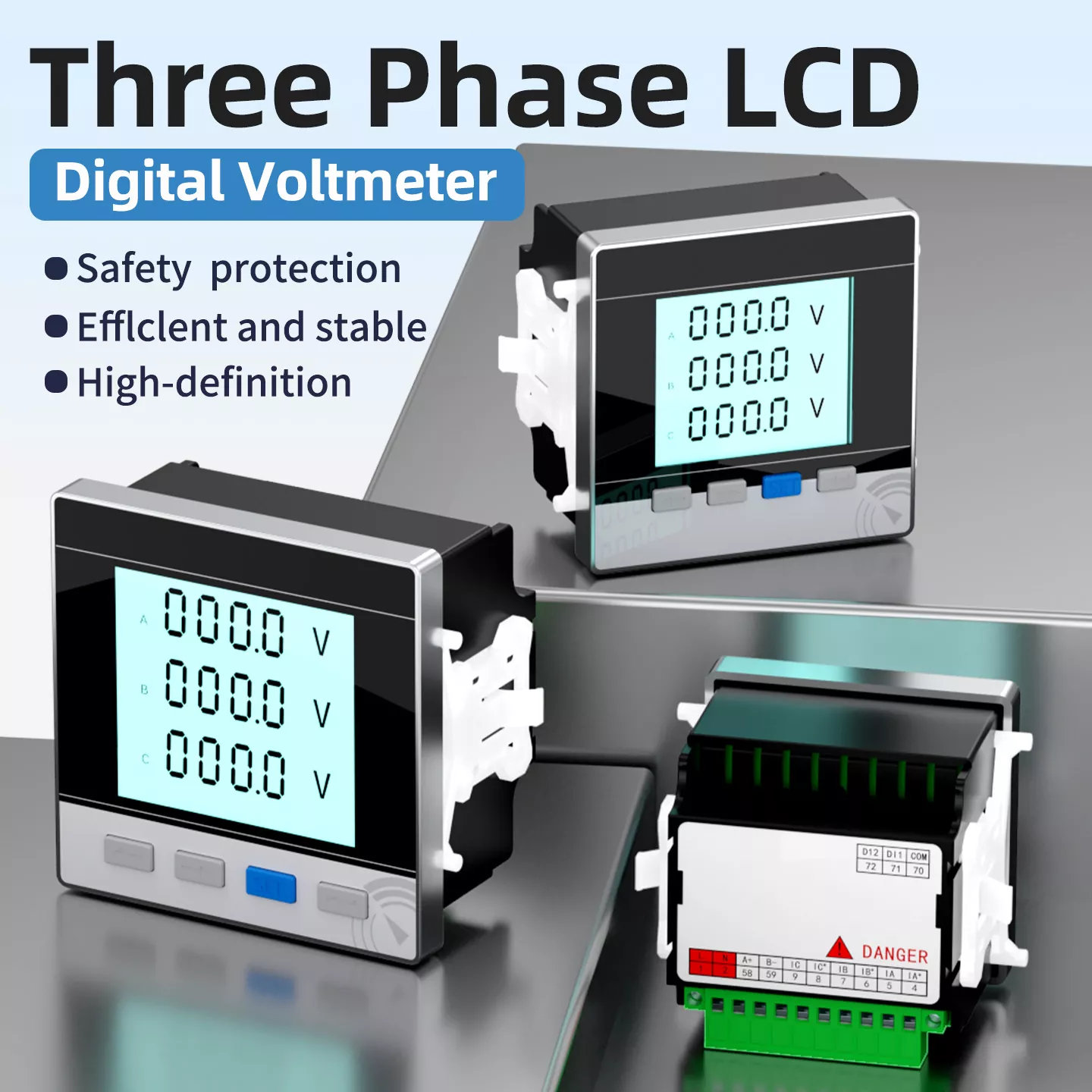 Trefas LCD digital voltmeter